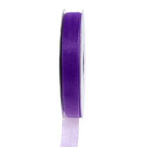 Article Ruban organza avec lisière 1.5cm 50m violet moyen