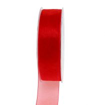 Article Ruban organza avec lisière 2.5cm 50m rouge