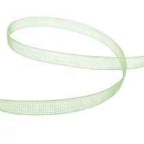 Article Ruban organza vert ruban cadeau lisière vert citron 6mm 50m