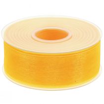 Article Ruban organza ruban cadeau ruban jaune lisière 40mm 50m