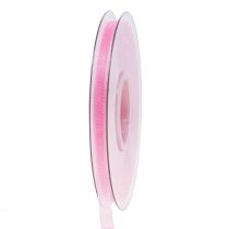 Article Ruban organza ruban cadeau ruban rose lisière 6mm 50m