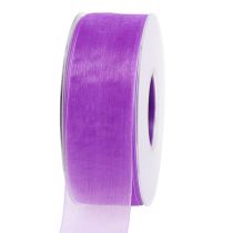 Ruban organza avec lisière 4cm 50m violet