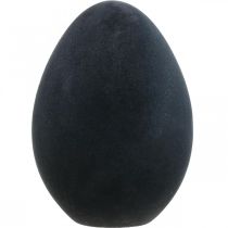 Oeuf de Pâques oeuf noir en plastique décoration de Pâques floqué 40cm