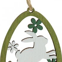 Article Oeuf de Pâques à suspendre décoration de Pâques pendentif en bois 5×7cm 12pcs