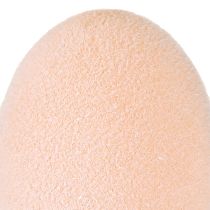 Article Oeufs de Pâques Petit Floqué Pêche Marron Blanc H4cm 15 Pcs