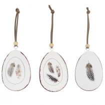 Article Oeufs de Pâques à suspendre Oeufs décoratifs à suspendre décoration métal 5×7cm 8 pcs