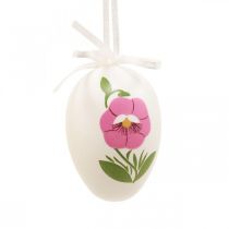 Oeufs de Pâques à suspendre avec motif fleur Décoration de Pâques 12pcs