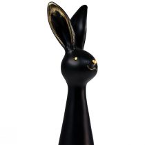 Article Lapin de Pâques noir or Lapin de décoration de Pâques Ø7cm H27,5cm