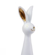 Article Lapin de Pâques en or blanc Lapin de décoration de Pâques Ø7cm H27,5cm