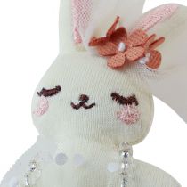 Article Lapin de Pâques décoration lapin fille en peluche 12cm 5 pcs