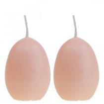 Bougies de Pâques forme d&#39;oeuf, bougies oeuf Pâques Pêche Ø4.5cm H6cm 6pcs