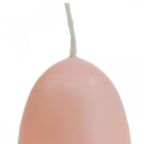 Bougies de Pâques forme d&#39;oeuf, bougies oeuf Pâques Pêche Ø4.5cm H6cm 6pcs
