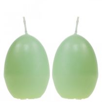 Bougies de Pâques forme d&#39;oeuf, bougies oeuf Pâques vert Ø4.5cm H6cm 6pcs