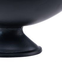 Article Bol ovale base métal noir aspect moulé 30x16x14,5cm