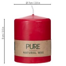 Article Commandez la bougie en cire naturelle PURE pour une ambiance de salon relaxante (9 cm).