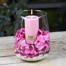 Article Bougie pilier PURE 130/70 bougie décorative rose cire naturelle durable