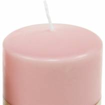 Article Bougie pilier PURE 90/70 bougie cire naturelle rose décoration bougie durable