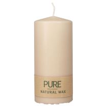 Article Bougie pilier PURE beige Bougies Wenzel 130/60mm