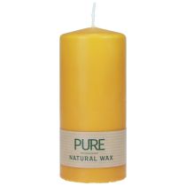 Bougie pilier PURE bougies Wenzel miel jaune 130/60mm