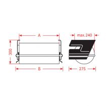 Article Distributeur papier sous table ZAC 50cm