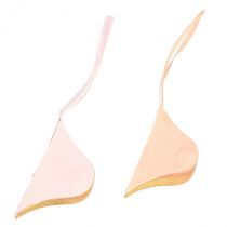 Article Décorations de Noël en papier rose et abricot en forme d'oignon, Ø8 cm, lot de 4