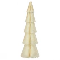 Article Sapin de Noël en papier Sapin de Noël en papier blanc, doré H60cm