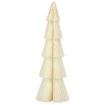Sapin de Noël en Papier Petit Or Blanc H30cm