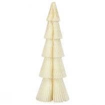 Article Sapin de Noël en Papier Petit Or Blanc H30cm