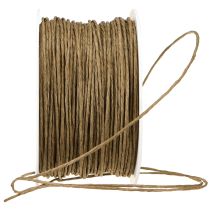 Article Fil de papier artisanal fil enroulé marron Ø2mm 100m