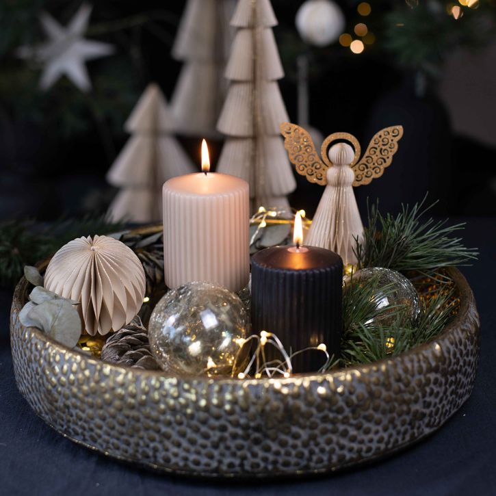 Ange en papier décoration ange de Noël papier crème H12cm 4pcs