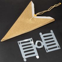 Article Étoile de Noël lumineuse en papier doré 60 cm décoration festive