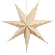 Article Étoile en papier naturel avec jute pour éclairage 60cmx15cm