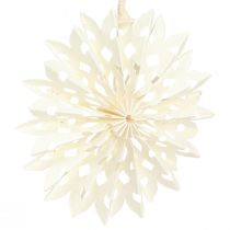 Article Étoile en papier étoile blanche pour décorations d&#39;arbre suspendues Ø10cm 6 pcs