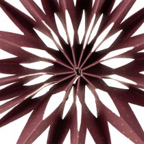 Article étoiles en papier à suspendre bordeaux et roses, 10 cm, lot de 4