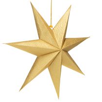 Article Étoile en papier doré 45 cm pour décoration de Noël et d’Advent
