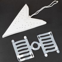 Article Étoiles décoratives en papier blanc 45 cm avec perforations pour éclairage