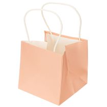 Article Sachet cadeau imprimé « Un sac de bonheur », idéal pour de jolies idées cadeaux, 12 cm, lot de 12.