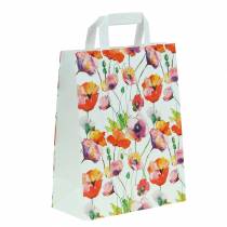 Sac en papier coquelicot 22cm x 10cm x 28cm 25pcs