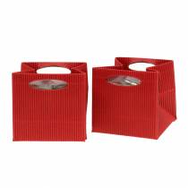 Article Pot de fleurs en sac en papier rouge 12cm 12 pcs