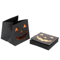 Article Pot de fleurs citrouille en sac en papier, décoration d'Halloween, 10 cm, lot de 6