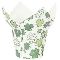 Article Pot de fleurs en papier à motif de trèfle, décoration de Nouvel An, 12 cm, lot de 12