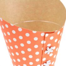Pot en papier cache-pot multicolore avec pois Ø 12 cm 8 p.