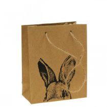 Sac cadeau Pâques sac en papier lapin marron 12×6×15cm 8 pièces