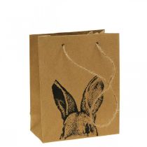 Article Sac cadeau Pâques sac en papier lapin marron 12×6×15cm 8 pcs
