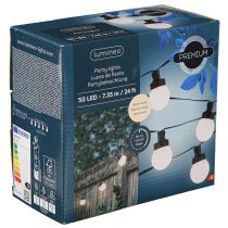 Article Guirlande lumineuse boule LED éclairage de fête blanc chaud L735cm