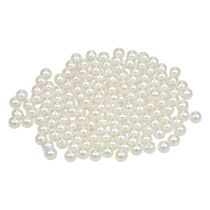 Perles à enfiler perles artisanales blanc crème 6mm 300g