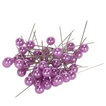 Article Epingles à perler violet Ø10mm 60mm