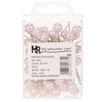 Article Epingles Tête Perle Rose Ø10mm 60mm