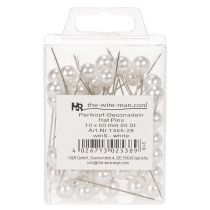Article Epingles Tête Perle Blanc Ø10mm 60mm