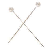 Article Épingles à tête de nacre blanche, Ø 4 mm, 40 mm